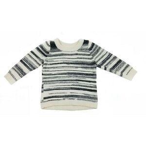 Old Navy Womens S Wool Blend 34 Sleeve Striped Chunky Knit Casual Trend Sweater